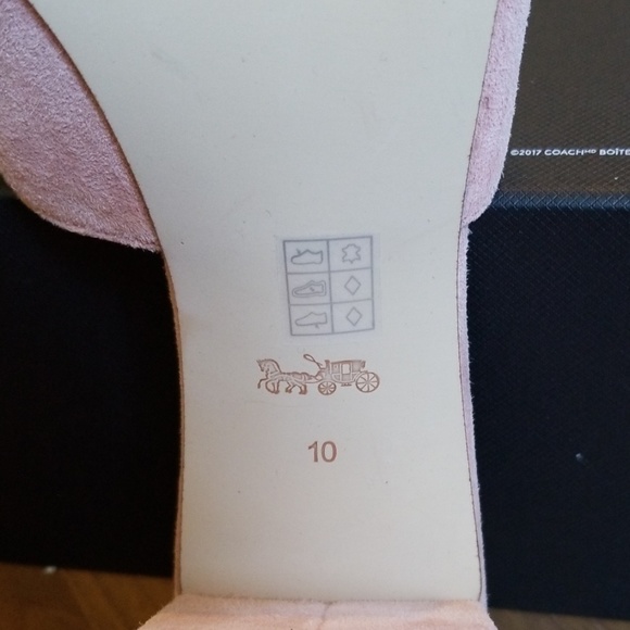 COACH mule blush petal suede - Picture 5 of 5